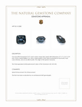 2.07 Ct. Blue Spinel from Tanzania Appraisal
