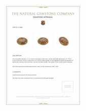 12.14 Ct. Fire Opal from Ethiopia Appraisal