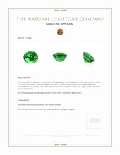 1.04 Ct. Tsavorite Garnet from Tanzania Appraisal