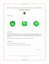 1.04 Ct. Tsavorite Garnet from Tanzania Appraisal