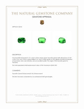 1.01 Ct. Tsavorite Garnet from Tanzania Appraisal