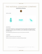 0.16 Ct. Bluish Green Paraiba Tourmaline from Brazil Appraisal