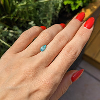 0.62 Ct. Blue Paraiba Tourmaline from Mozambique Life Style