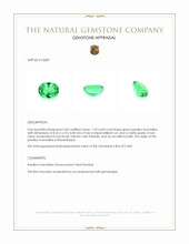 1.95 Ct. Green Paraiba Tourmaline from Mozambique Appraisal