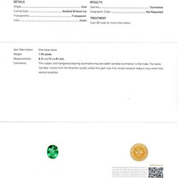 1.95 Ct. Paraiba Tourmaline from Mozambique Scan Report
