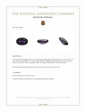 4.03 Ct. Purple Spinel from Ceylon (Sri Lanka) Appraisal