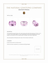 24.84 Ct. Kunzite from Afghanistan Appraisal