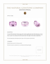 24.84 Ct. Kunzite from Afghanistan Appraisal