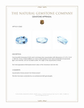 8.48 Ct. Blue Aquamarine from Brazil Appraisal