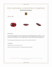 2.48 Ct. Red Spinel from Burma (Myanmar) Appraisal