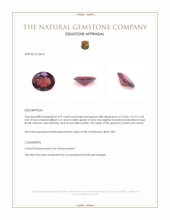 4.29 Ct. Red Garnet from Ceylon (Sri Lanka) Appraisal