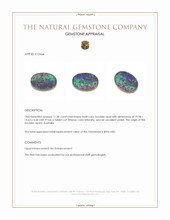11.58 Ct. Multi Color Boulder Opal (Ironstone Opal) from Australia Appraisal