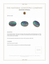 11.58 Ct. Boulder Opal from Australia Appraisal