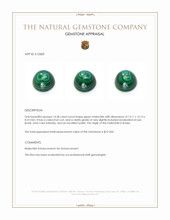 14.58 Ct. Cabochon Malachite from Russia Appraisal