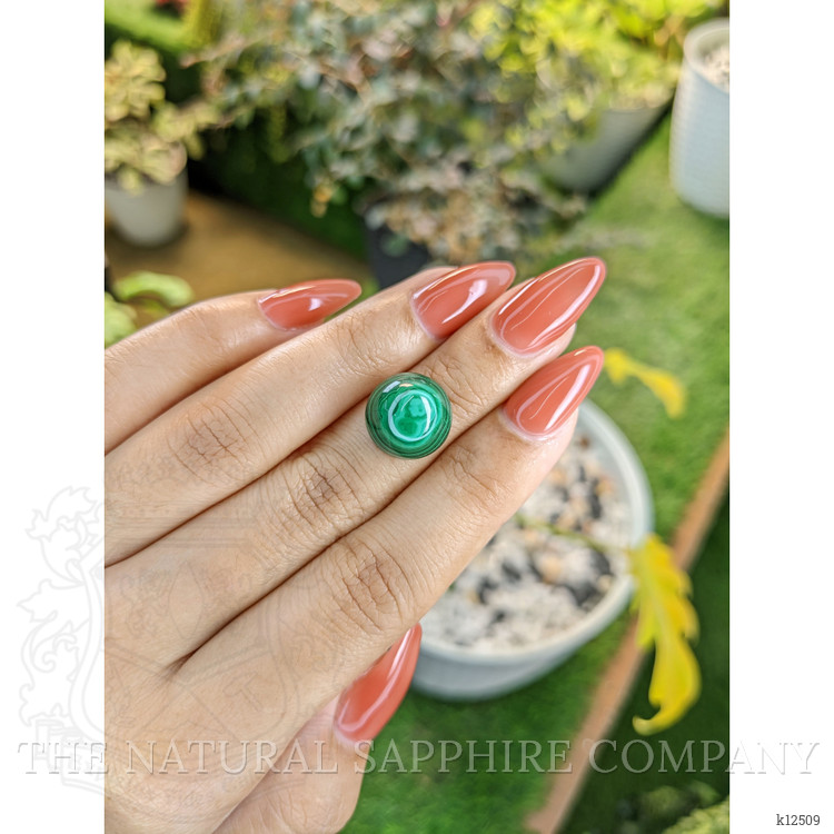 14.58 Ct. Cabochon Malachite from Russia