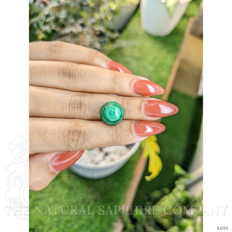 13.96 Ct. Cabochon Malachite from Russia