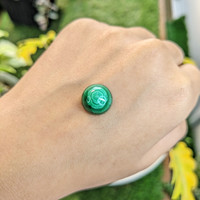 13.96 Ct. Cabochon Malachite from Russia Life Style