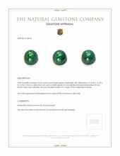 10.26 Ct. Cabochon Malachite from Russia Appraisal