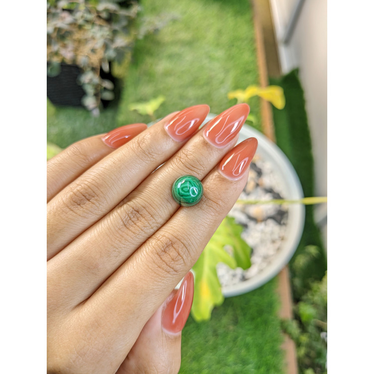 10.26 Ct. Cabochon Malachite from Russia