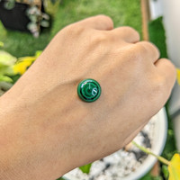 9.00 Ct. Cabochon Malachite from Russia Life Style