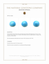 9.84 Ct. Cabochon Turquoise from United States Appraisal