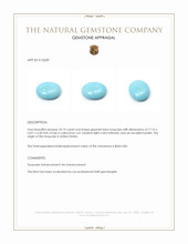 10.19 Ct. Cabochon Turquoise from United States Appraisal