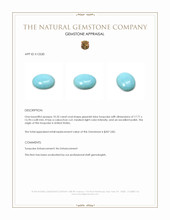 10.35 Ct. Cabochon Turquoise from United States Appraisal