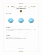 10.29 Ct. Cabochon Turquoise from United States Appraisal