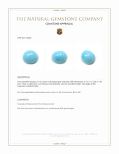 15.65 Ct. Cabochon Turquoise from United States Appraisal