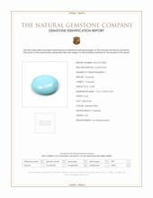 10.30 Ct. Greenish Blue Cabochon Turquoise from USA Scan Report