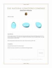 10.94 Ct. Cabochon Turquoise from United States Appraisal