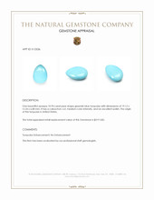 10.94 Ct. Cabochon Turquoise from United States Appraisal