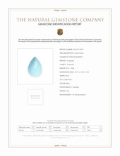 14.84 Ct. Blue Cabochon Turquoise from USA Scan Report