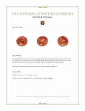 5.33 Ct. Orange Cabochon Agate from India Appraisal