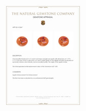 4.15 Ct. Orangish Red Cabochon Agate from India Appraisal