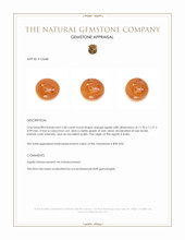 5.00 Ct. Orange Cabochon Agate from India Appraisal