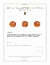 5.44 Ct. Orange Cabochon Agate from Madagascar Appraisal