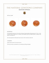 5.44 Ct. Orange Cabochon Agate from Madagascar Appraisal