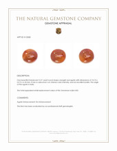 3.57 Ct. Orangish Red Cabochon Agate from India Appraisal