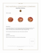 5.91 Ct. Orange Cabochon Agate from India Appraisal