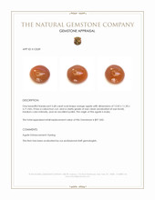 5.68 Ct. Orange Cabochon Agate from India Appraisal