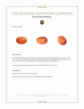 8.04 Ct. Orange Cabochon Agate from Madagascar Appraisal