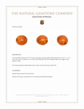 5.79 Ct. Orange Cabochon Agate from India Appraisal