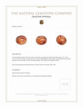 6.09 Ct. Orangish Red Cabochon Agate from India Appraisal