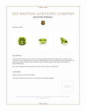 1.32 Ct. Peridot from Burma (Myanmar) Appraisal
