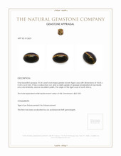 10.34 Ct. Cabochon Tiger's Eye from South Africa Appraisal