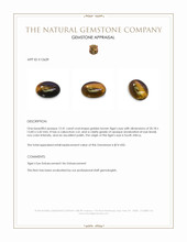 12.41 Ct. Cabochon Tiger's Eye from South Africa Appraisal