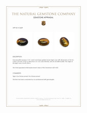 12.41 Ct. Cabochon Tiger's Eye from South Africa Appraisal