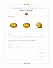 11.52 Ct. Cabochon Tiger's Eye from South Africa Appraisal