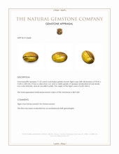 11.52 Ct. Cabochon Tiger's Eye from South Africa Appraisal